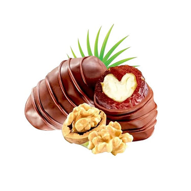 Brown Chocolate Dates with Walnut